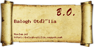 Balogh Otília névjegykártya