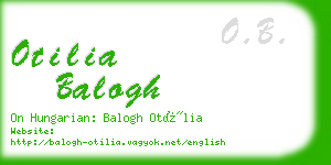 otilia balogh business card